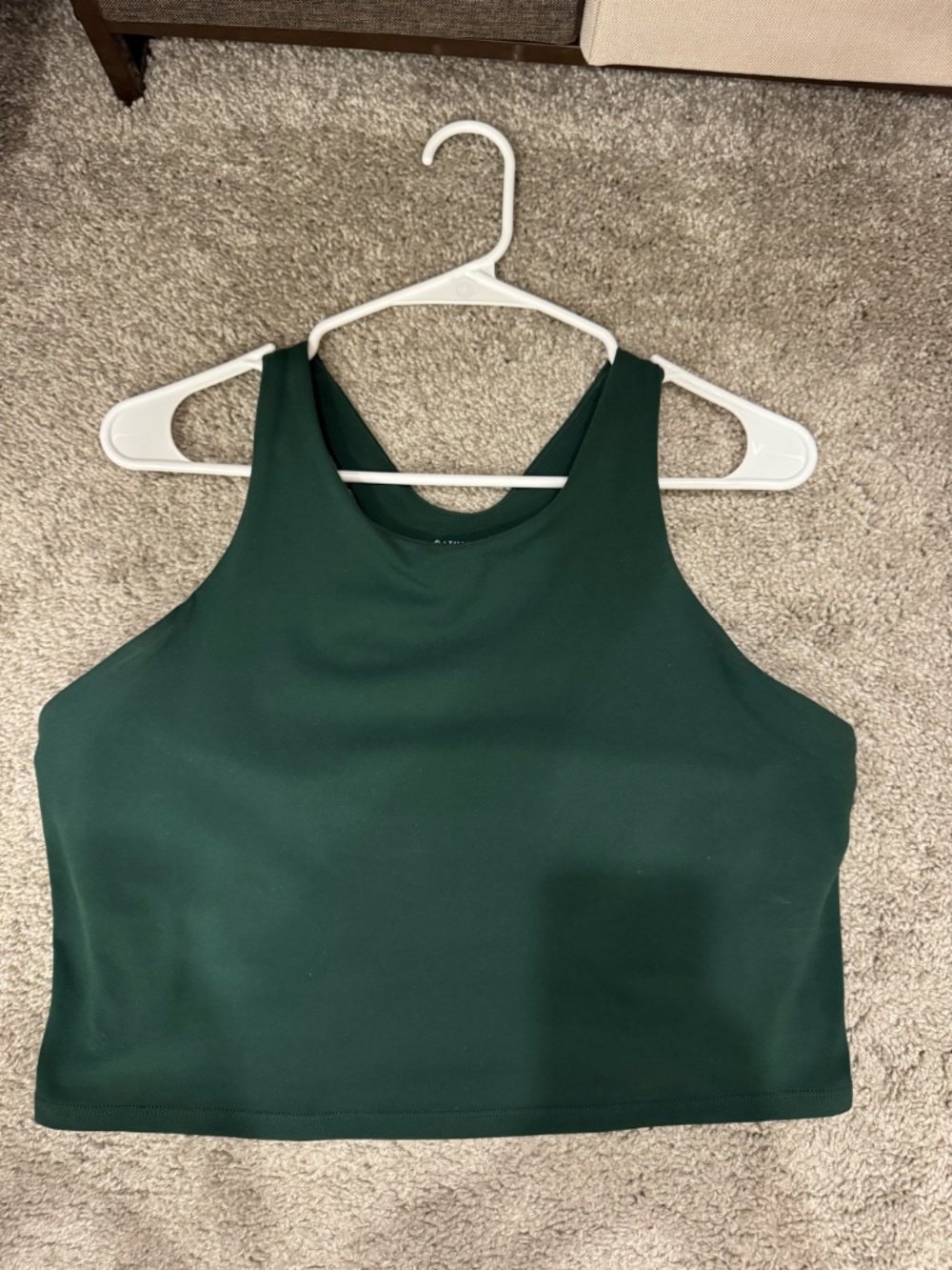 Athleta Dark Green 1X High Neck Sports Bra